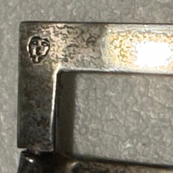 Vintage Taxco Mexico JS Sterling Silver 925 Small Belt Buckle 1.5x2 Southwestern - Picture 6 of 11